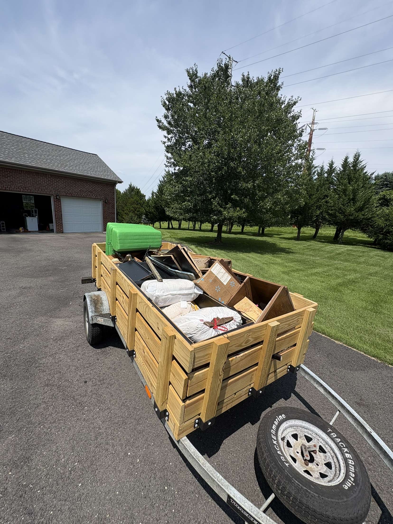 Full trailer load ready for haul away